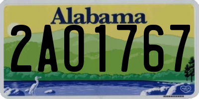AL license plate 2AO1767
