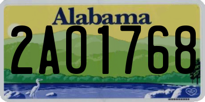 AL license plate 2AO1768