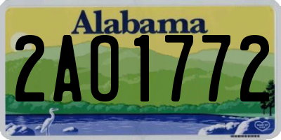 AL license plate 2AO1772