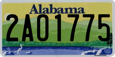 AL license plate 2AO1775