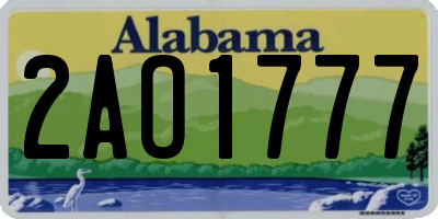 AL license plate 2AO1777