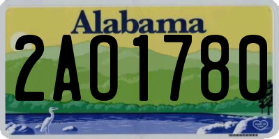 AL license plate 2AO1780