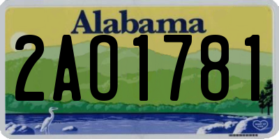 AL license plate 2AO1781