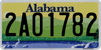 AL license plate 2AO1782