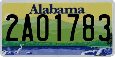 AL license plate 2AO1783