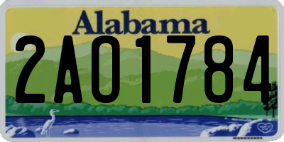 AL license plate 2AO1784