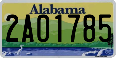 AL license plate 2AO1785