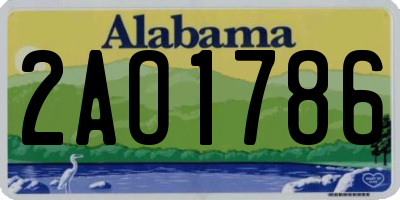 AL license plate 2AO1786