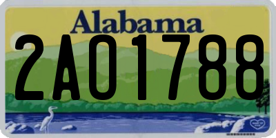 AL license plate 2AO1788