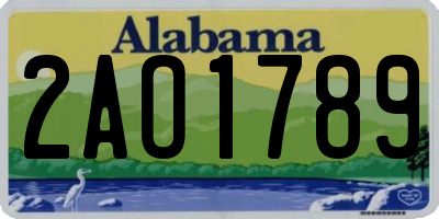 AL license plate 2AO1789
