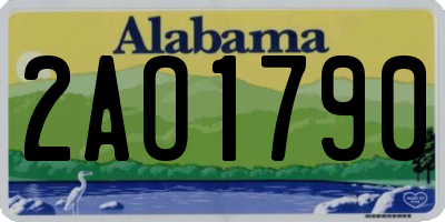AL license plate 2AO1790