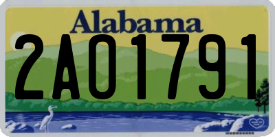 AL license plate 2AO1791