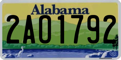 AL license plate 2AO1792