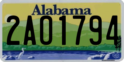 AL license plate 2AO1794