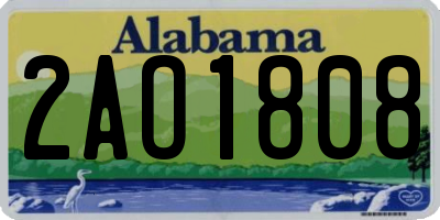 AL license plate 2AO1808