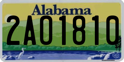 AL license plate 2AO1810