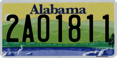 AL license plate 2AO1811