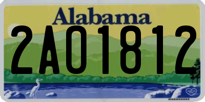 AL license plate 2AO1812