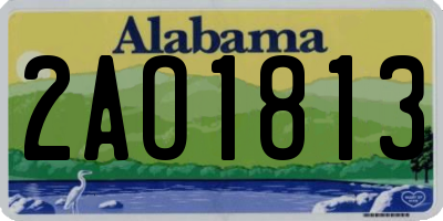AL license plate 2AO1813