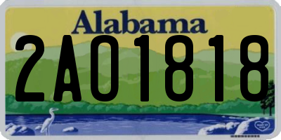 AL license plate 2AO1818