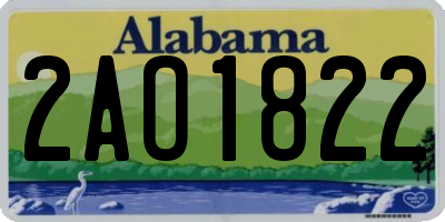 AL license plate 2AO1822