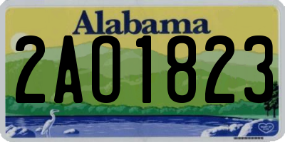 AL license plate 2AO1823