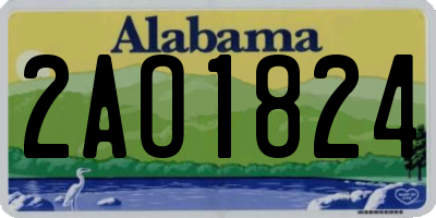 AL license plate 2AO1824