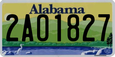 AL license plate 2AO1827