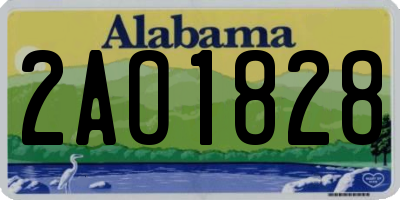 AL license plate 2AO1828