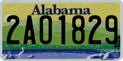 AL license plate 2AO1829