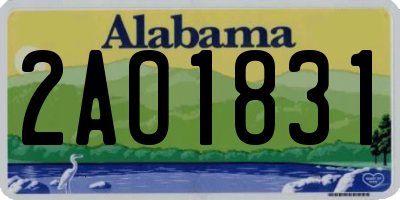 AL license plate 2AO1831