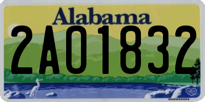 AL license plate 2AO1832