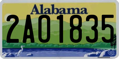 AL license plate 2AO1835