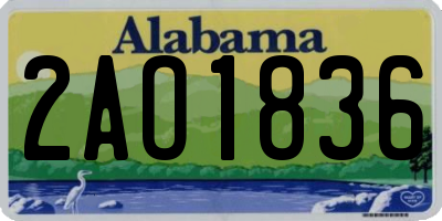 AL license plate 2AO1836