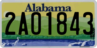 AL license plate 2AO1843