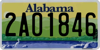AL license plate 2AO1846