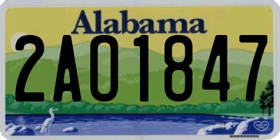 AL license plate 2AO1847