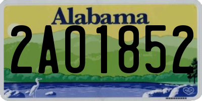AL license plate 2AO1852