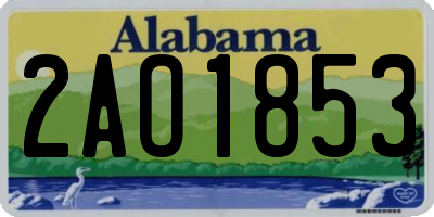 AL license plate 2AO1853