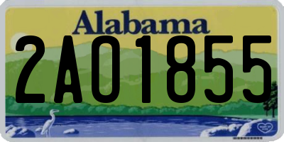 AL license plate 2AO1855