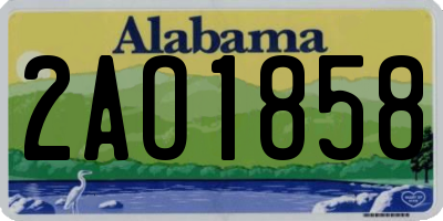 AL license plate 2AO1858