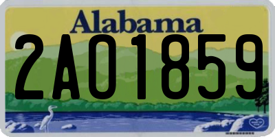 AL license plate 2AO1859