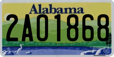 AL license plate 2AO1868