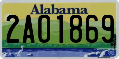 AL license plate 2AO1869