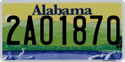 AL license plate 2AO1870