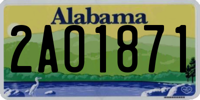 AL license plate 2AO1871
