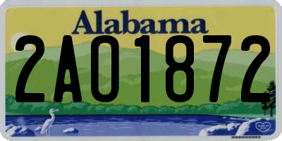 AL license plate 2AO1872