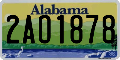 AL license plate 2AO1878