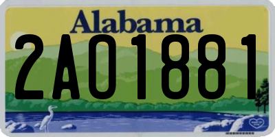 AL license plate 2AO1881