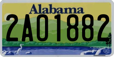AL license plate 2AO1882